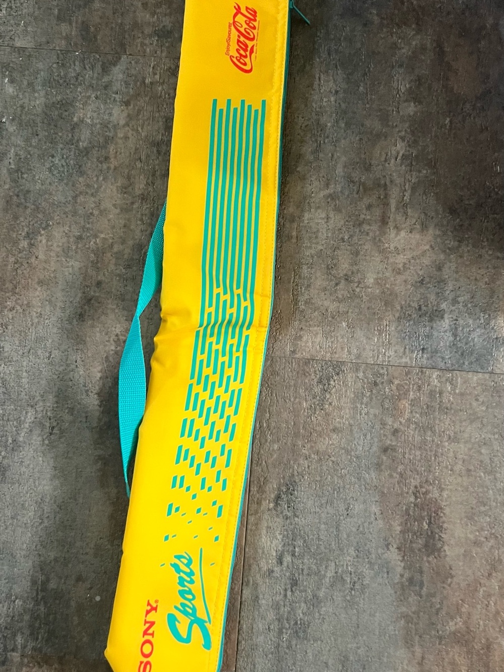 Coca-Cola Yellow Carry Sleeve with Teal Accents